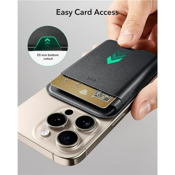 ESR MagSafe Wallet RFID Blocking Vegan Leather Magnetic Card Holder for iPhone - Picture 6 of 7